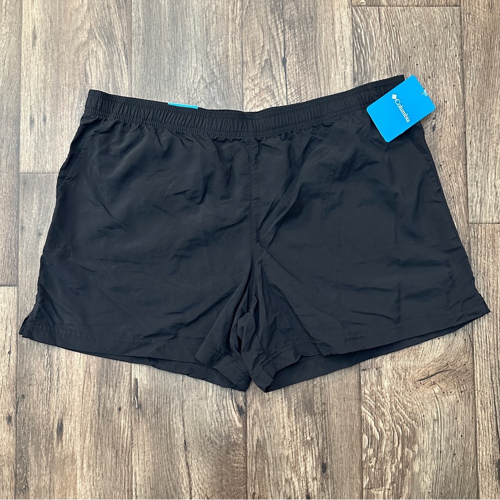 Columbia Sandy River Belted 100% Nylon Shorts Women’s Size XL Black